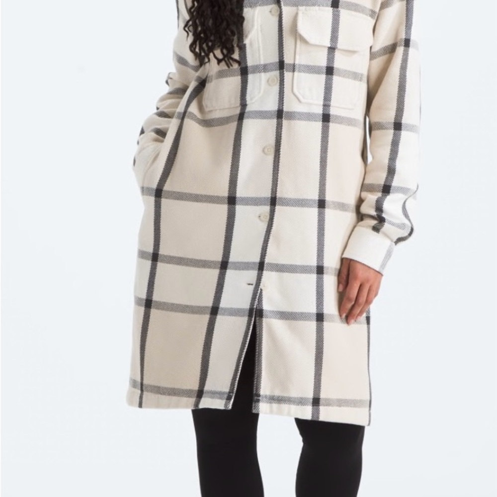 Womens Valley Twill utility coat Plaid Longline
